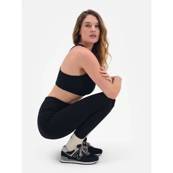 Mate the Label Women Organic Sports Racerback Bra Leggings 2 Pc Set BLACK - Picture 8 of 13